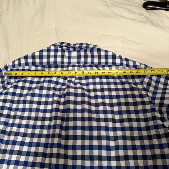 Ralph Lauren collared Button Down Blue White Checkered Short Sleeve Shirt XXL - Picture 10 of 12